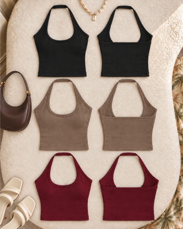 Top Halter Open Back
