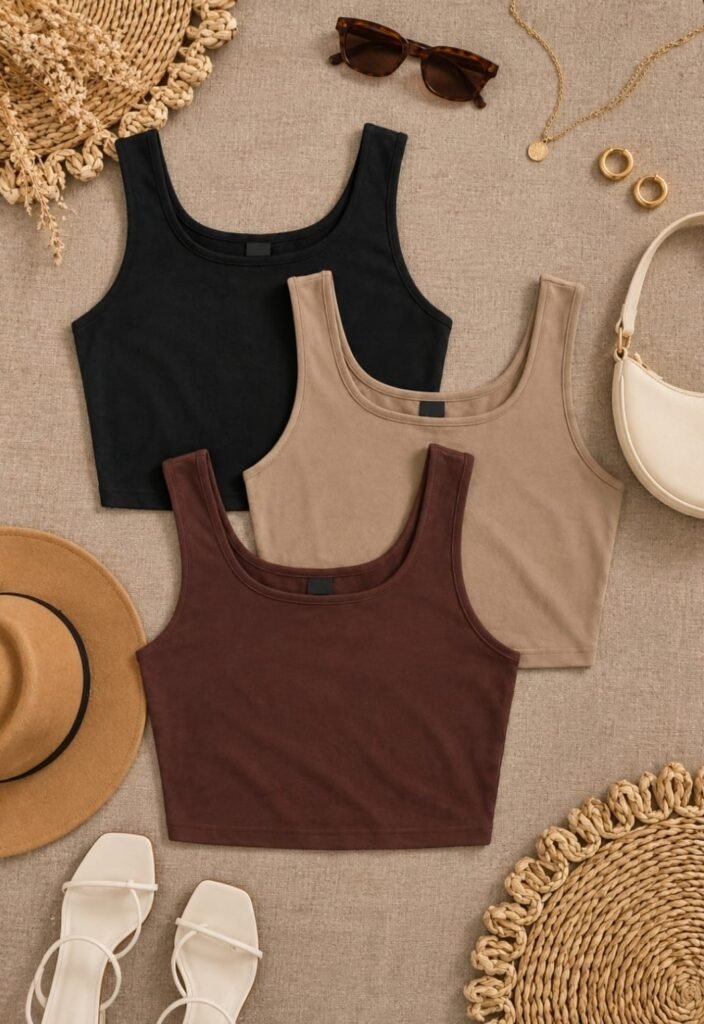 Musculosa Crop Essential Fit