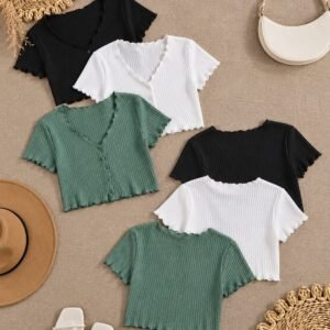 Remera Corta Abotonada Soft